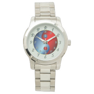 Energetic Rhinestone Green Yin Yang Watch