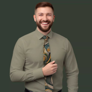 Energetic Wave Pattern Tie
