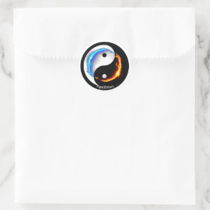 Energetic Yin Yang Symbol Classic Round Sticker