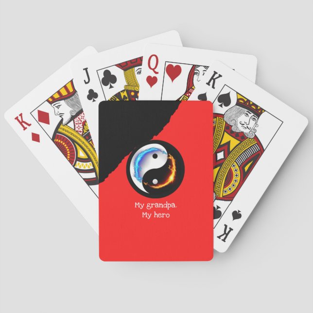 Energetic Yin Yang Symbol Playing Cards (Back)