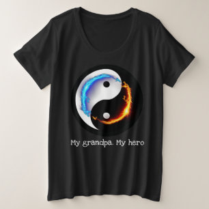 Energetic Yin Yang Symbol Plus Size T-Shirt