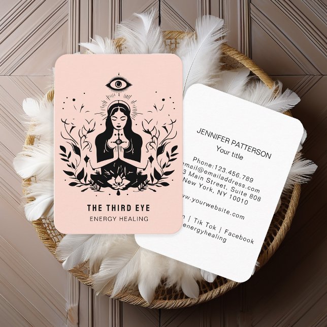 Energie Heiler Reiki Spiritual Business Card (Creator Uploaded)