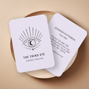 Energie Heiler Reiki Spiritual Light Purple Business Card