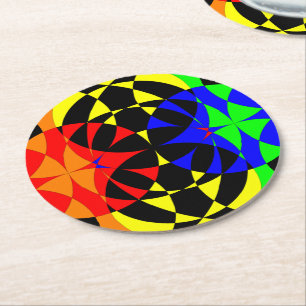Energise by Kenneth Yoncich Round Paper Coaster
