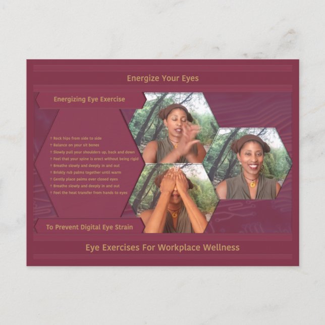 Energise Eyes For Workplace Wellness Announcement Postcard (Front)