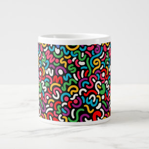 Energise Your Mornings with Vibrant Pattern Large Coffee Mug