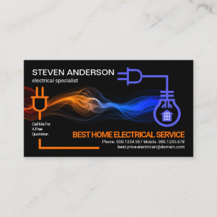 Energising Lightning Power Electrical Circuit Business Card