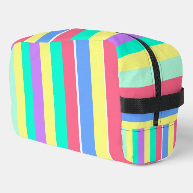 Energising Spring Pastel Stripes Dopp Kit (Left Corner)