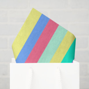 Energizing Spring Pastel Stripes Tissue Paper