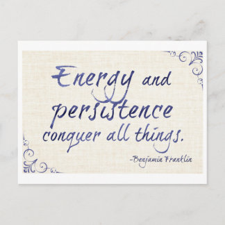 Energy and Persistence Protest Postcard