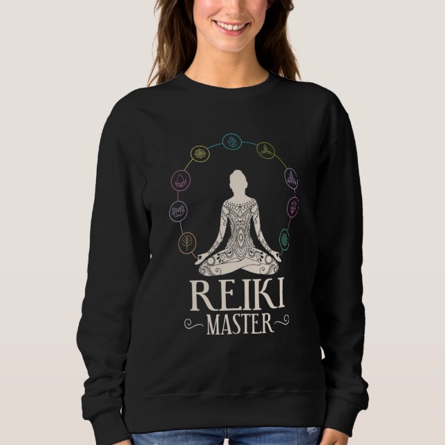 Energy Chakra Holistic Healing Hands Buddha Reiki  Sweatshirt (Front)