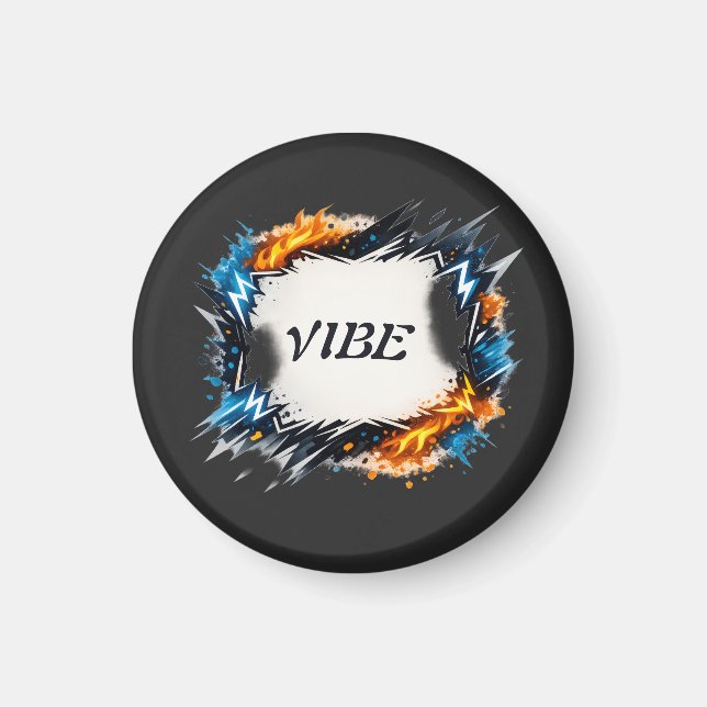 Energy Circle – Customisable Text Design Magnet (Front)