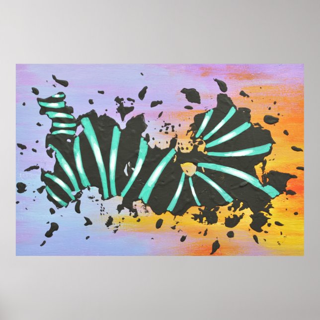  Energy Code Abstract Contemporary Wall Art Poster (Front)