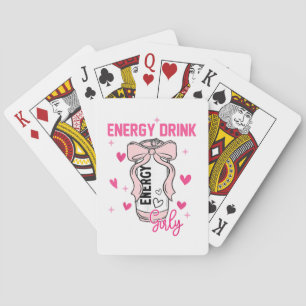 Energy Drink Girly Funny Drinking Lover Design Playing Cards