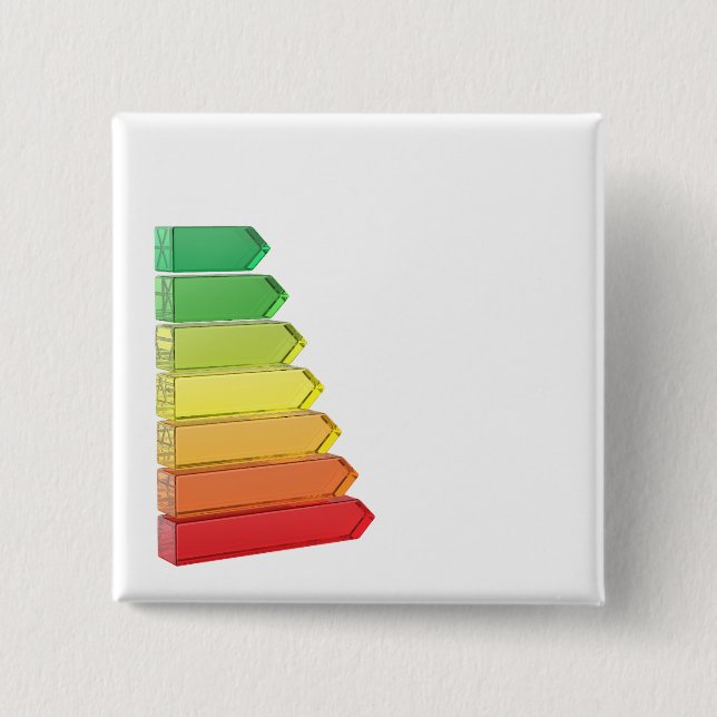 Energy efficiency chart 15 cm square badge (Front)