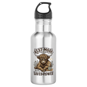 Energy Efficient Cow Vintage Lazy Highland Shirt 532 Ml Water Bottle