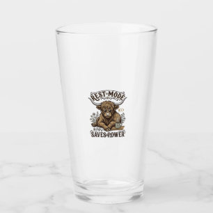 Energy Efficient Cow Vintage Lazy Highland Shirt Glass