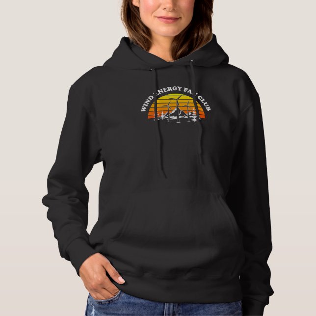 Energy Fan Wind Turbine Technician Hoodie (Front)