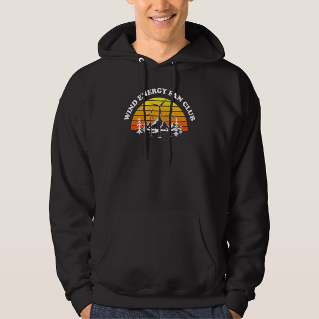 Energy Fan Wind Turbine Technician Hoodie (Front)