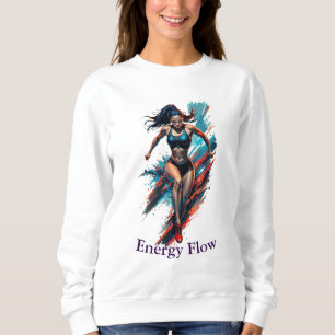 Energy Flow Women design sports art Sweatshirt