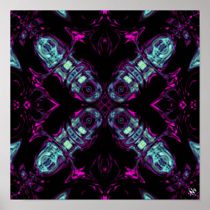Energy generator (colourful abstract pattern) v1 poster