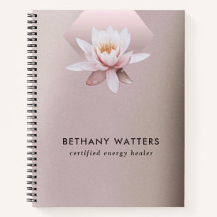Energy Healer Counsellor Lotus Dusty Rose Gradient Notebook