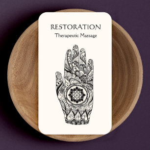 Energy Healer  Lotus Flower Hand  Business Card