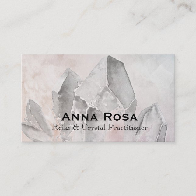 *~* Energy Healer Reiki Crystal Yoga Reiki Master Business Card (Front)