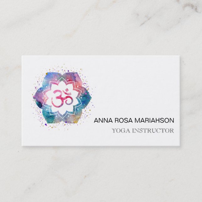 *~* Energy Healer Reiki Crystal Yoga Reiki Master  Business Card (Front)