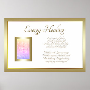 Energy Healing Poem Art design Poster
