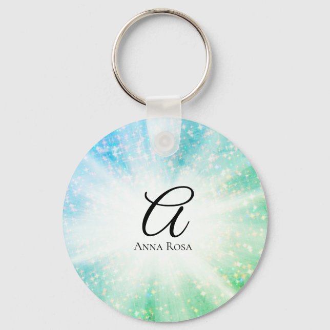 *~* Energy Healing Rays Sparkle Reiki Meditation Key Ring (Front)