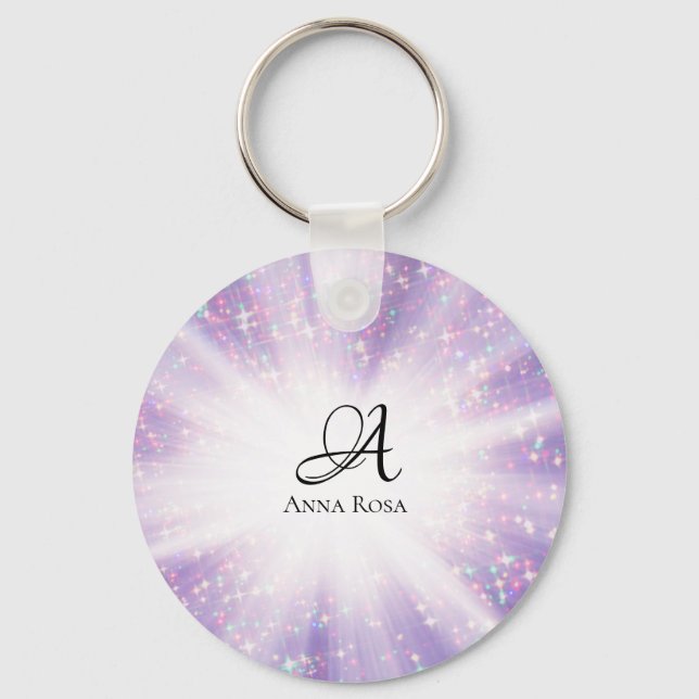 *~* Energy Healing Sparkle Rays Reiki Meditation Key Ring (Front)
