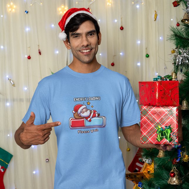 Energy Loading Santa Claus Progress Bar T-Shirt (Creator Uploaded)