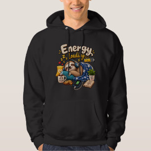 Energy Loading Sloth – Cosy Low Energy Nap Lover Hoodie