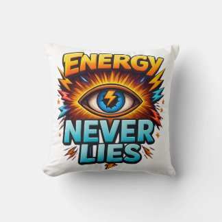 Energy Never Lies – Electric Eye Power Logo Design Cushion