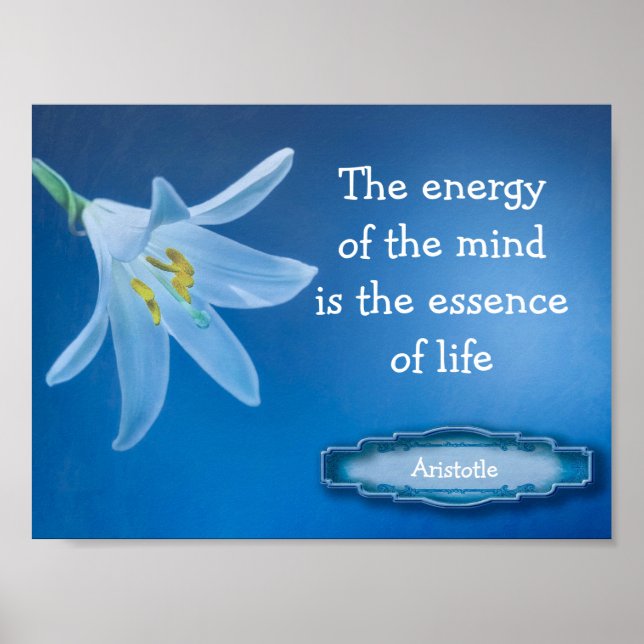 Energy of the Mind Aristotle Quote Poster (Front)