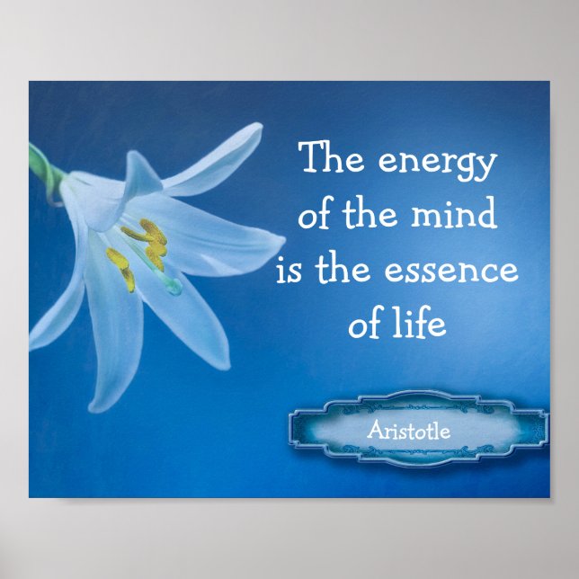 Energy of the Mind Aristotle Quote Poster (Front)