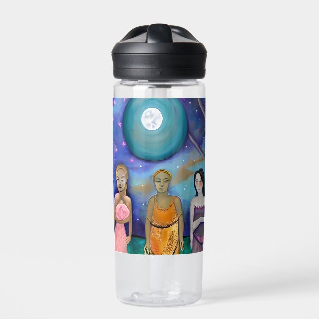 Energy of the Moon | Celestial Artwork Water Bottle (Front)