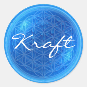 Energy Of Water with flower of life Kraft Classic Round Sticker