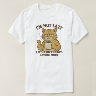 Energy-Saving Cat T-Shirt