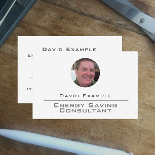 Energy Saving Consultant with Photo of Holder Business Card
