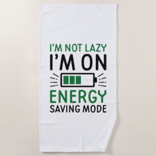 Energy Saving Mode Beach Towel