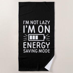 Energy Saving Mode Beach Towel