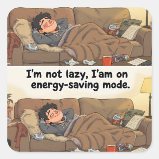 Energy-Saving Mode” Sticker – Cozy Webcomic Vibes