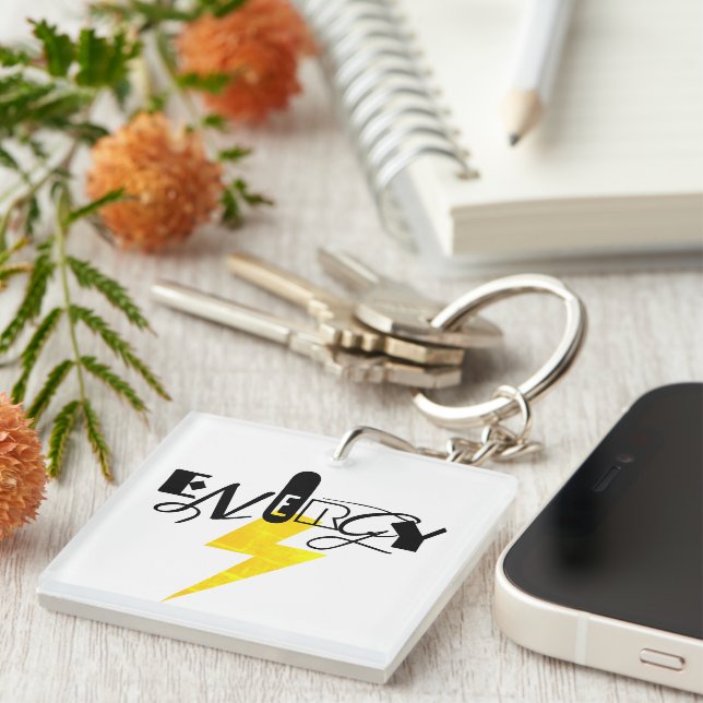 Energy Thunder Sign Power Key Ring (Front Right)