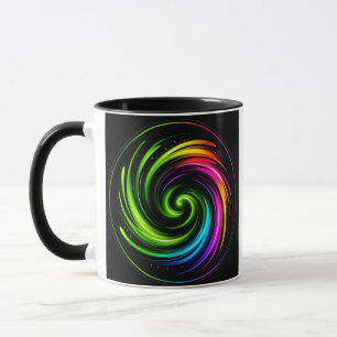 Energy Vortex Rainbow Swirl Accent Mug