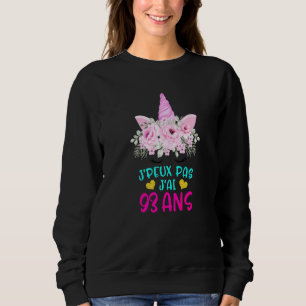 Enfant  93 Ans Fille Anniversaire Cadeau Licorne Sweatshirt