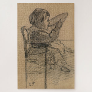 Enfant by Camille Pissarro Jigsaw Puzzle