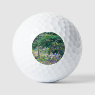 Enfants attablés dans le jardin Camille Pissarro Golf Balls