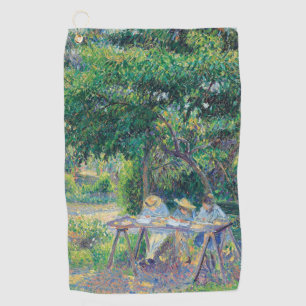 Enfants attablés dans le jardin Camille Pissarro Golf Towel